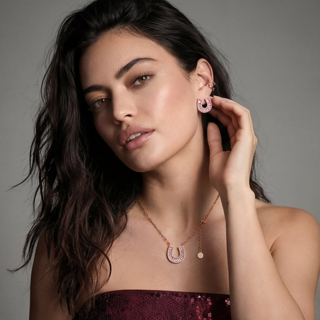 Lucky Horseshoe CZ Set