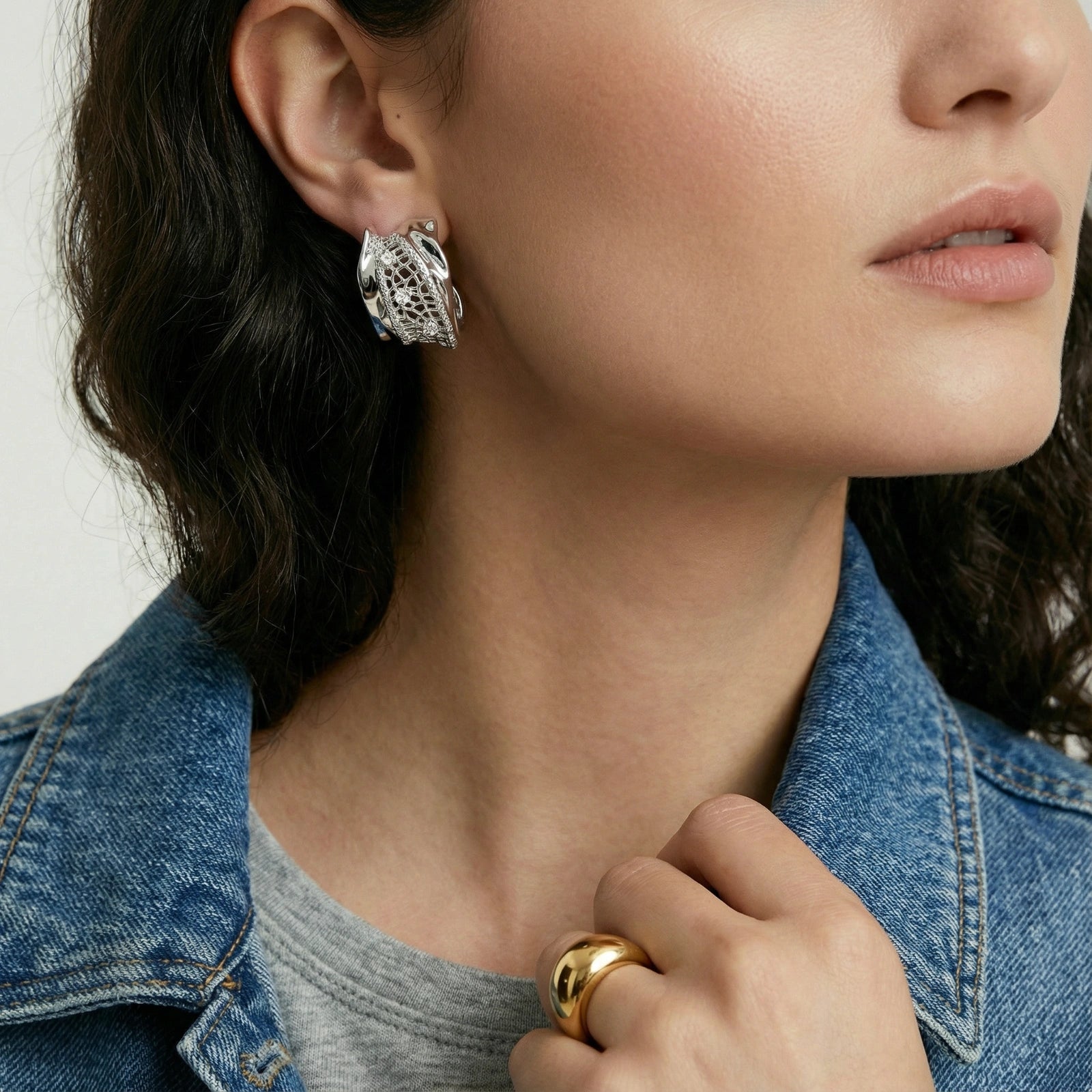 Mesh Luxe Hoops