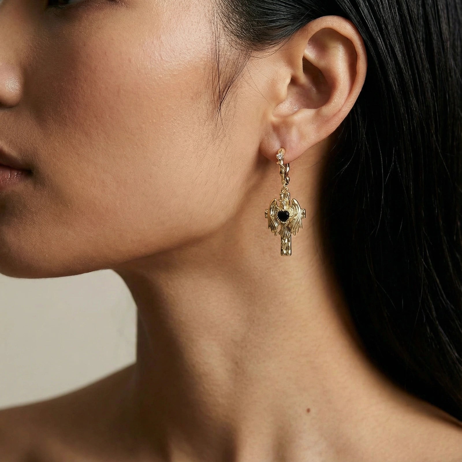 Angel Wings Drop Earrings