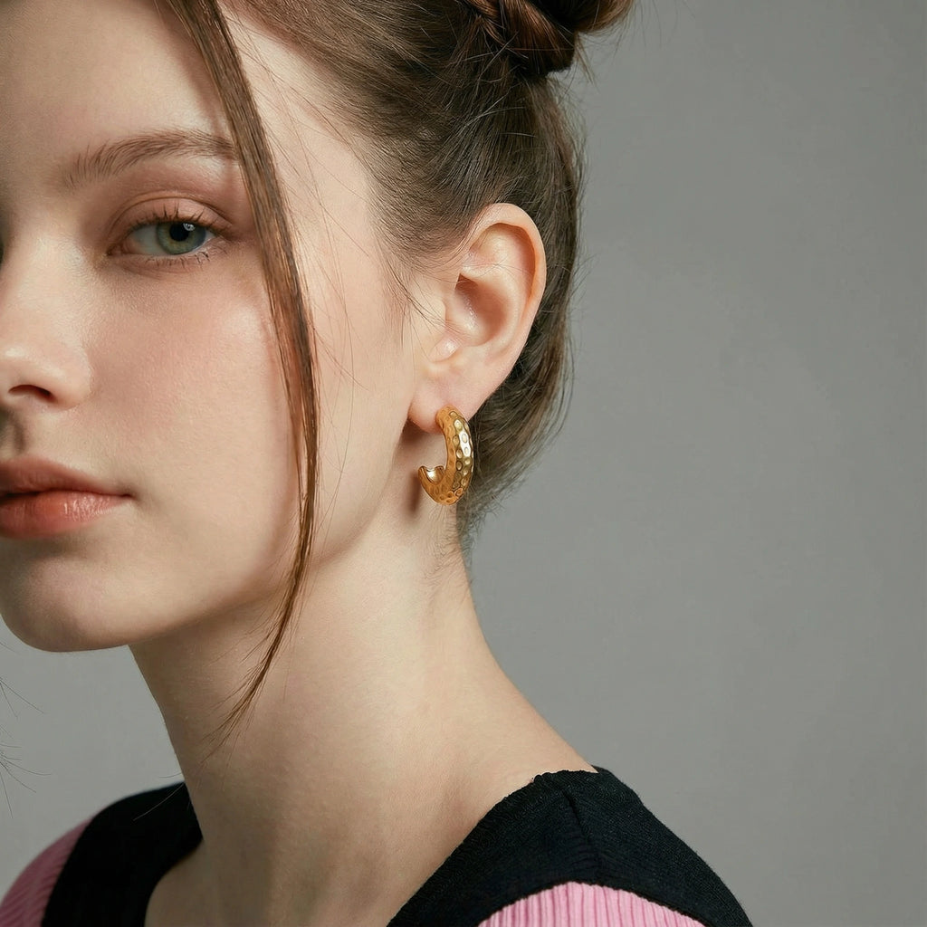 Dimpled Glow Hoops